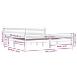 vidaXL Cadre de lit Bois massif 180x200 cm Super King
