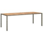 vidaXL Ensemble de salle à manger de jardin 9 Pièces avec coussins Gris