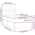 vidaXL Sommier tapissier avec matelas et LED Rose 90x190 cm Velours