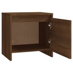 vidaXL Tables de chevet 2 Pièces Chêne marron 45x34x44 5 cm Aggloméré
