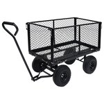 vidaXL Chariot à main de jardin Noir 350 kg