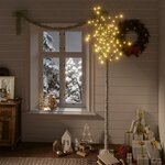 vidaXL Sapin de Noël 200 LED blanc chaud Saule 2 2 m Int/Ext
