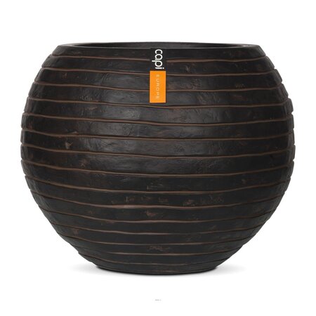 Bac en pures fibres natura ext. Boule chocolat d 40 x h 32 cm chocolat - dimhaut: h 32 cm - couleur: chocolat