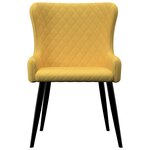 vidaXL Chaises à manger lot de 4 jaune tissu