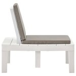 vidaXL Salon de jardin 5 Pièces Plastique Blanc