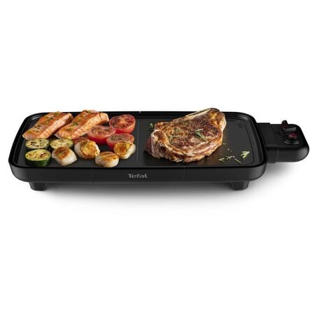 Tefal cb641810 plancha électrique booster  chauffe rapide  deux zones cuisson  thermostat  large surface  antiadhésif  thermo-spot