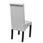 vidaXL Chaises à manger lot de 4 blanc similicuir