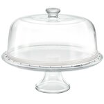 Borgonovo plat à gâteau palladio avec couvercle 31 cm verre 13504542