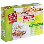 Pyrex ensemble de plats à four 3 pcs verre rectangulaire 912s734/6143