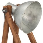 vidaXL Lampadaires 3 Pièces Argenté E27 Bois de manguier massif