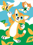 Tableau peinture au numéro pour enfant César le chat