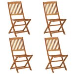 vidaXL Mobilier à dîner de jardin pliable 5 Pièces Bois d'acacia solide