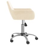 vidaXL Chaises pivotantes à manger lot de 6 Crème Velours