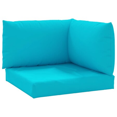 vidaXL Coussins de palette 3 Pièces turquoise tissu Oxford