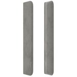 vidaXL Tête de lit à LED Gris clair 83x16x118/128 cm Velours