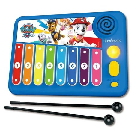 LEXIBOOK - XYLO-FUN Xylophone Pat' Patrouille - Apprentissage Lumineux de la Musique