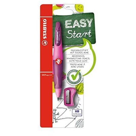 Porte-mine d'apprentissage easyergo droitier mine 3 15 mm rose / violet stabilo