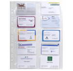 Sachet De 10 Pochettes Perforées Pour Cartes De Visite 10 Emplacements - Polypropylène Lisse 11/100e - A4 - X 10 - Exacompta