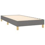 vidaXL Lit à sommier tapissier avec matelas Gris foncé 100x200cm Tissu