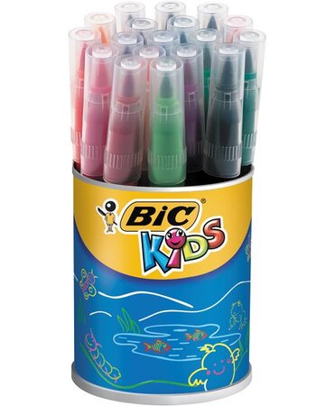 Pot de 18 feutres KIDS VISAQUARELLE Pte Pinceau 18 Couleurs assorties BIC