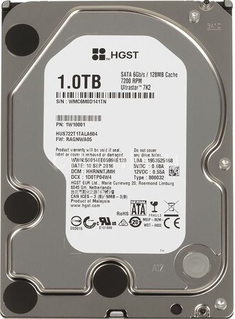 Disque Dur Hitachi/Western Digital Ultrastar DC HA210 (HUS722T1TALA604 ) 3"1/2 1000 Go (1To) 7200 trs