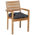 Madison Coussin de siège Panama 47x47 cm Gris