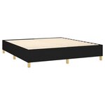 vidaXL Lit à sommier tapissier avec matelas Noir 180x200 cm Tissu