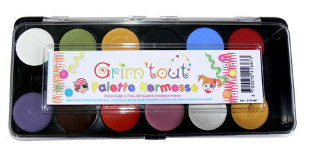 Palette Maquillage enfant 12 couleurs Kermesse