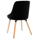 vidaXL Chaises à manger lot de 4 Noir Velours