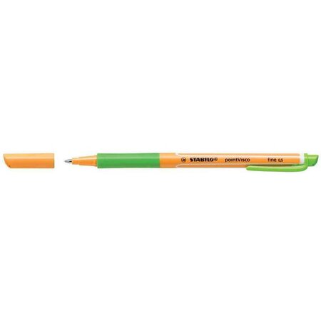 Roller à encre gel pointvisco  tracé: 0 5mm vert tilleul stabilo