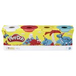 Play-doh  4 pots de pate a modeler - couleurs classiques - 112 g chacun