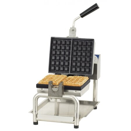 Gaufrier rotatif professionnel simple - casselin -  - acier inoxydable 386x580x305mm