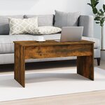 vidaXL Table basse Chêne fumé 102x50 5x52 5 cm Bois d'ingénierie