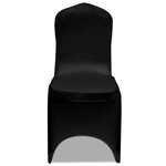 vidaXL Housses élastiques de chaise Noir 24 Pièces
