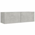 vidaXL Ensemble de meubles TV 8 Pièces Gris béton Bois d'ingénierie