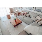 Tapis coton motif dégradé naturel - 140 x 200 cm