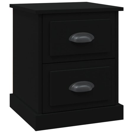 vidaXL Table de chevet noir 39x39x47 5 cm bois d’ingénierie