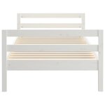 vidaXL Cadre de lit Blanc 90x190 cm Bois de pin massif