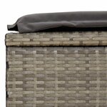 vidaXL Transat 2 places avec toit rond gris 211x112x140 cm