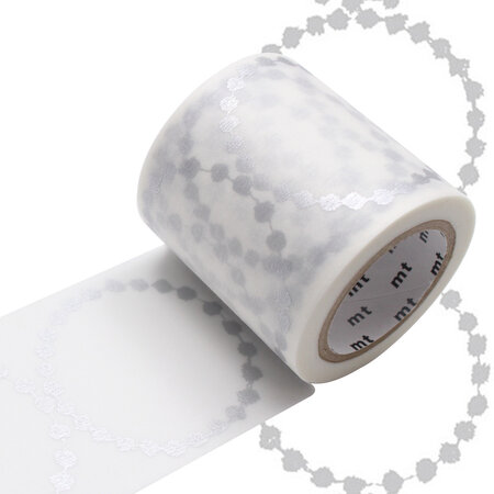 Masking Tape MT Mina 4 8 cm Tambourine grande argent - silver