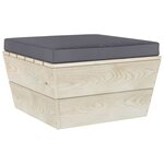 vidaXL Salon de jardin palette 5 Pièces avec coussins Épicéa imprégné