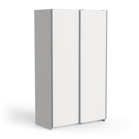 Armoire 2 portes coulissantes - GHOST - Blanc - 116 5 x 59 8 x 203 cm - DEMEYERE