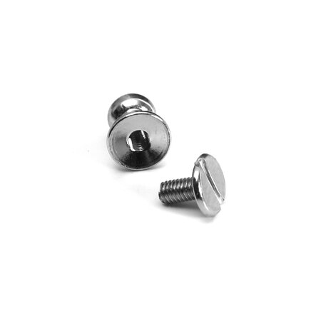 Loisirs créatifs diy - 6 boutons de col a vis 6mm - pour cuir  pâte polymère
