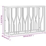 vidaXL Table console argenté acier inoxydable/bois massif récupération