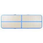 vidaXL Tapis gonflable de gymnastique avec pompe 500x100x10cm PVC Bleu