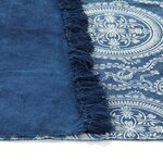 vidaXL Tapis Kilim Coton 120 x 180 cm avec motif Bleu