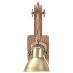 vidaXL Lampe murale Style industriel Laiton Rond E27