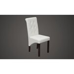 vidaXL Chaises à manger lot de 4 blanc similicuir