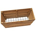 vidaXL Lit surélevé 100x40x72 cm Bois massif de teck et acier