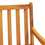 vidaXL Chaises de jardin 2 Pièces Bois d'acacia solide